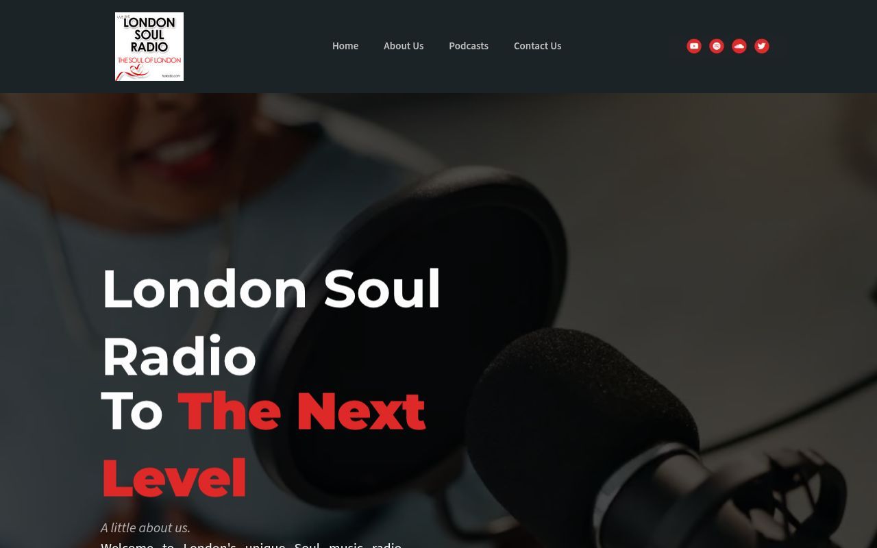 Homepage screenshot of thesouloflondonradio.com