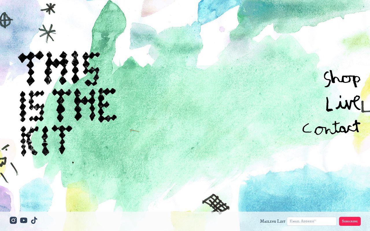 Homepage screenshot of thisisthekit.co.uk