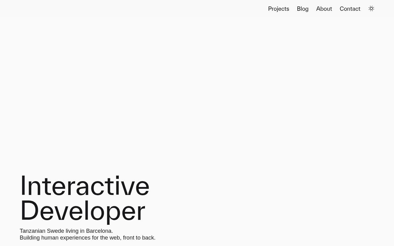 Homepage screenshot of thomasthorstensson.com