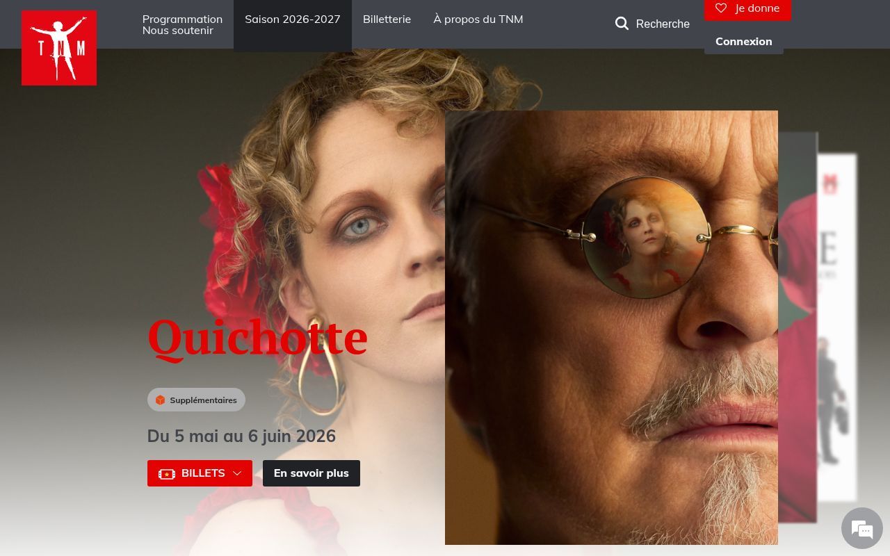 Homepage screenshot of tnm.qc.ca