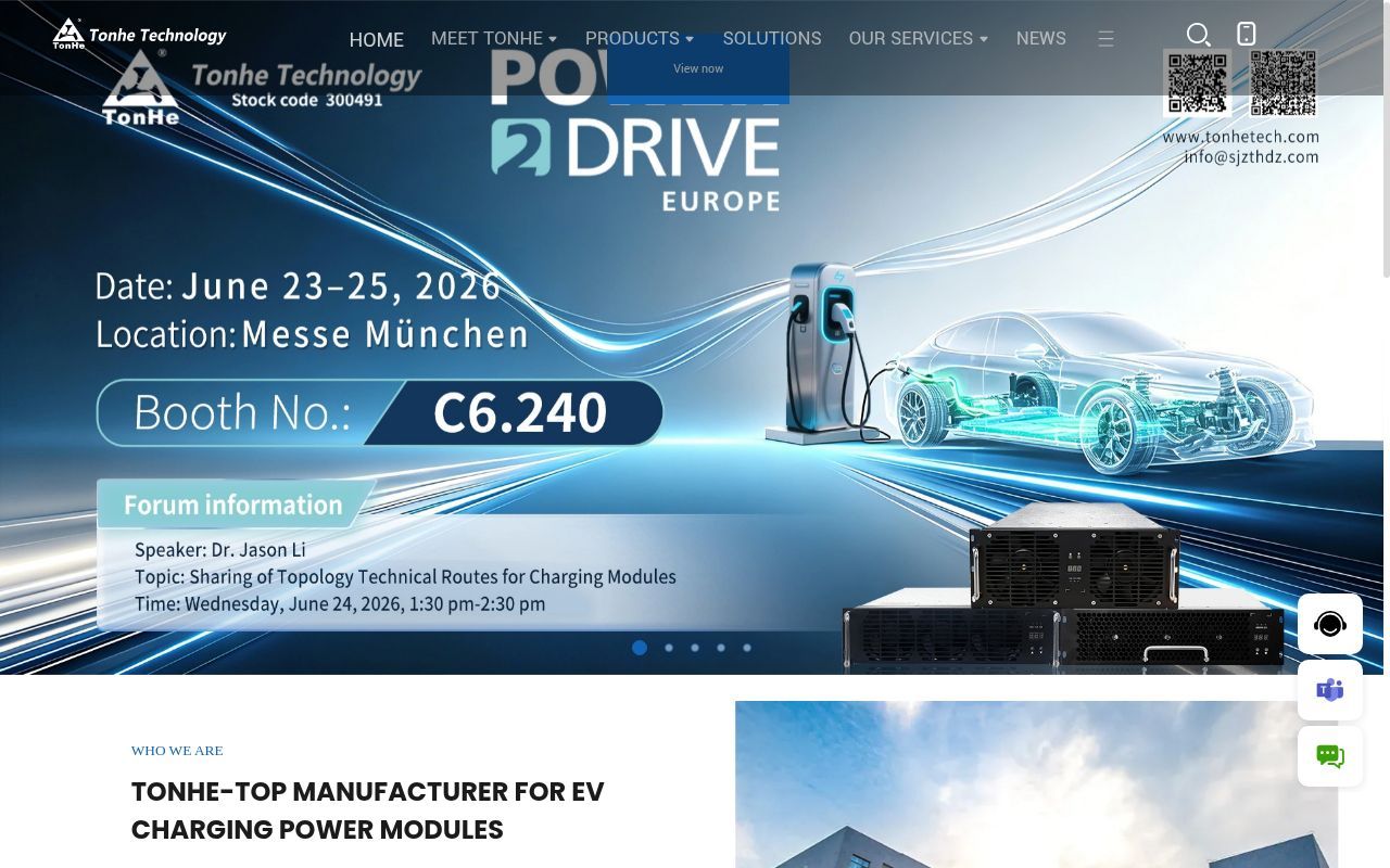 Homepage screenshot of tonhetech.com