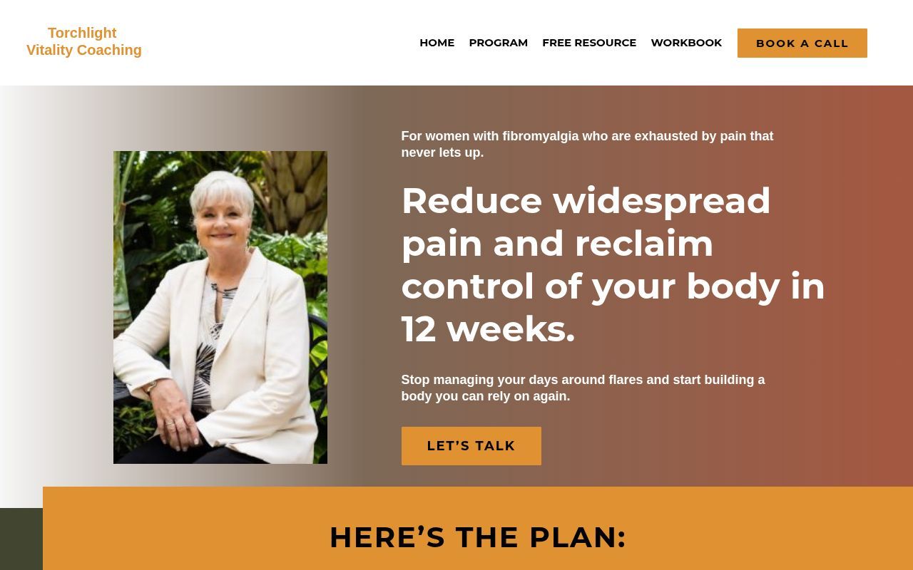 Homepage screenshot of torchlightvitality.com