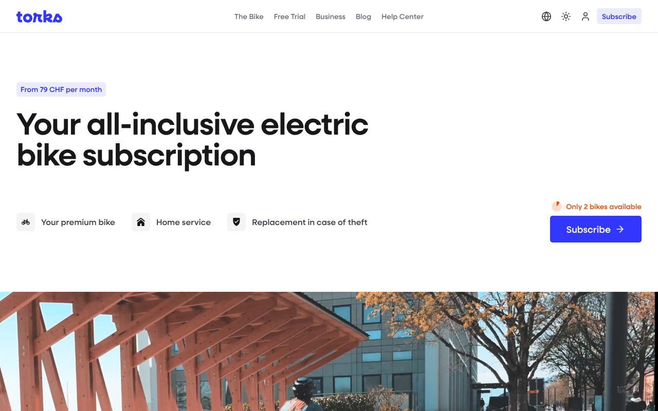 Homepage screenshot of torks.ch