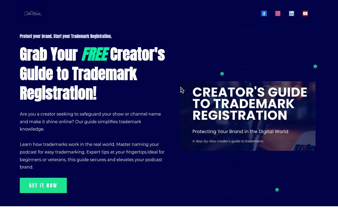 Homepage screenshot of trademarks.firemarkenterprises.com