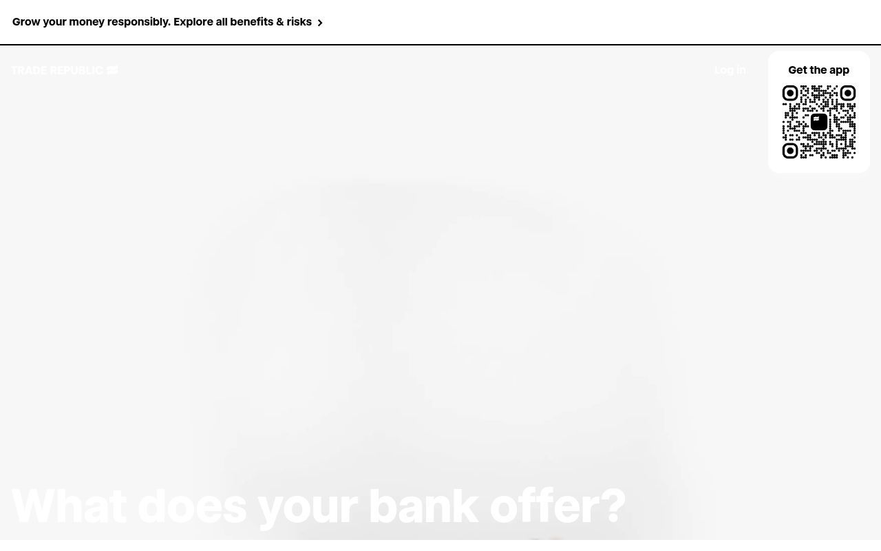 Homepage screenshot of traderepublic.com
