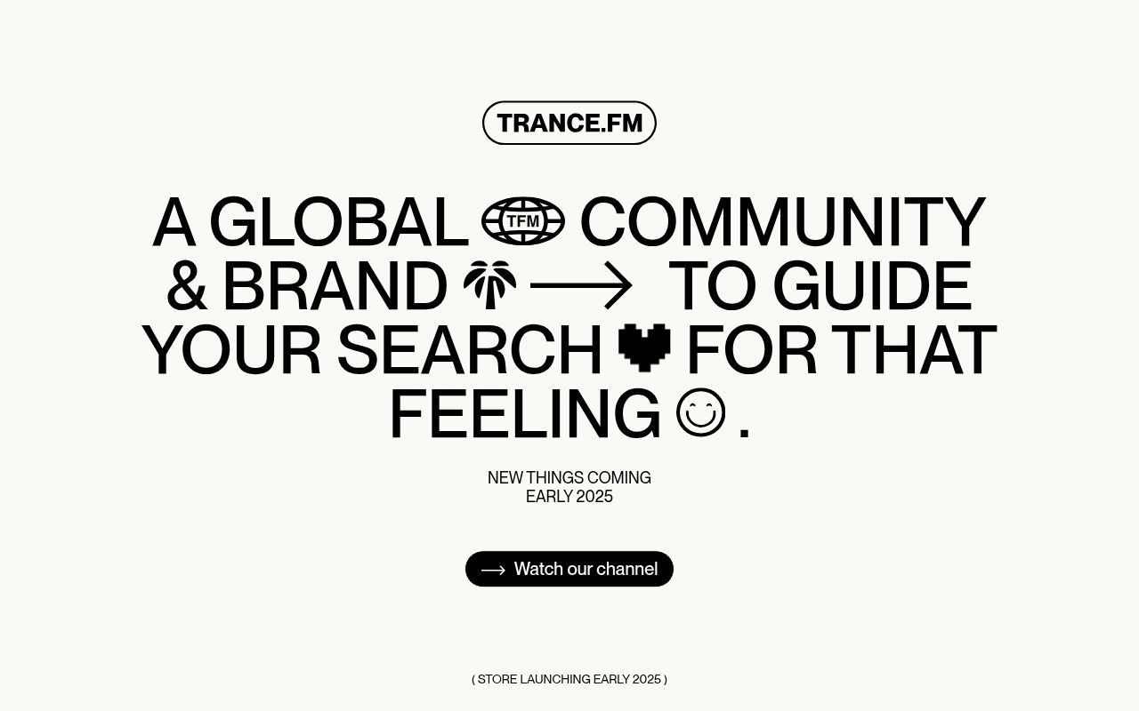 Homepage screenshot of trance.fm