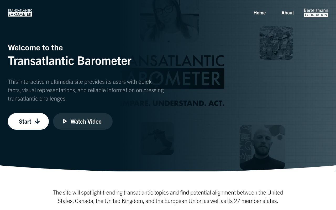 Homepage screenshot of transatlanticbarometer.org