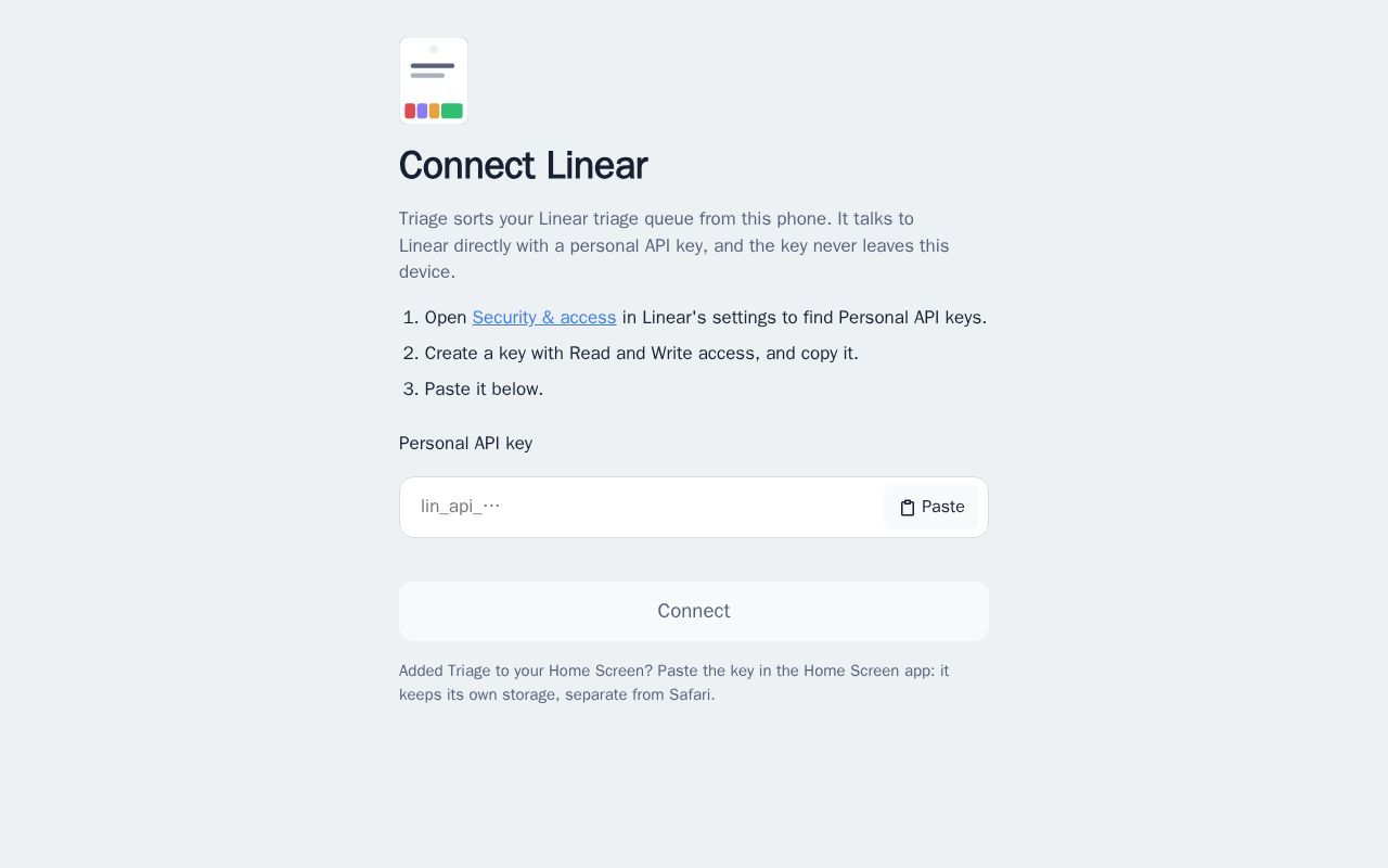 Homepage screenshot of triage.syn.horse