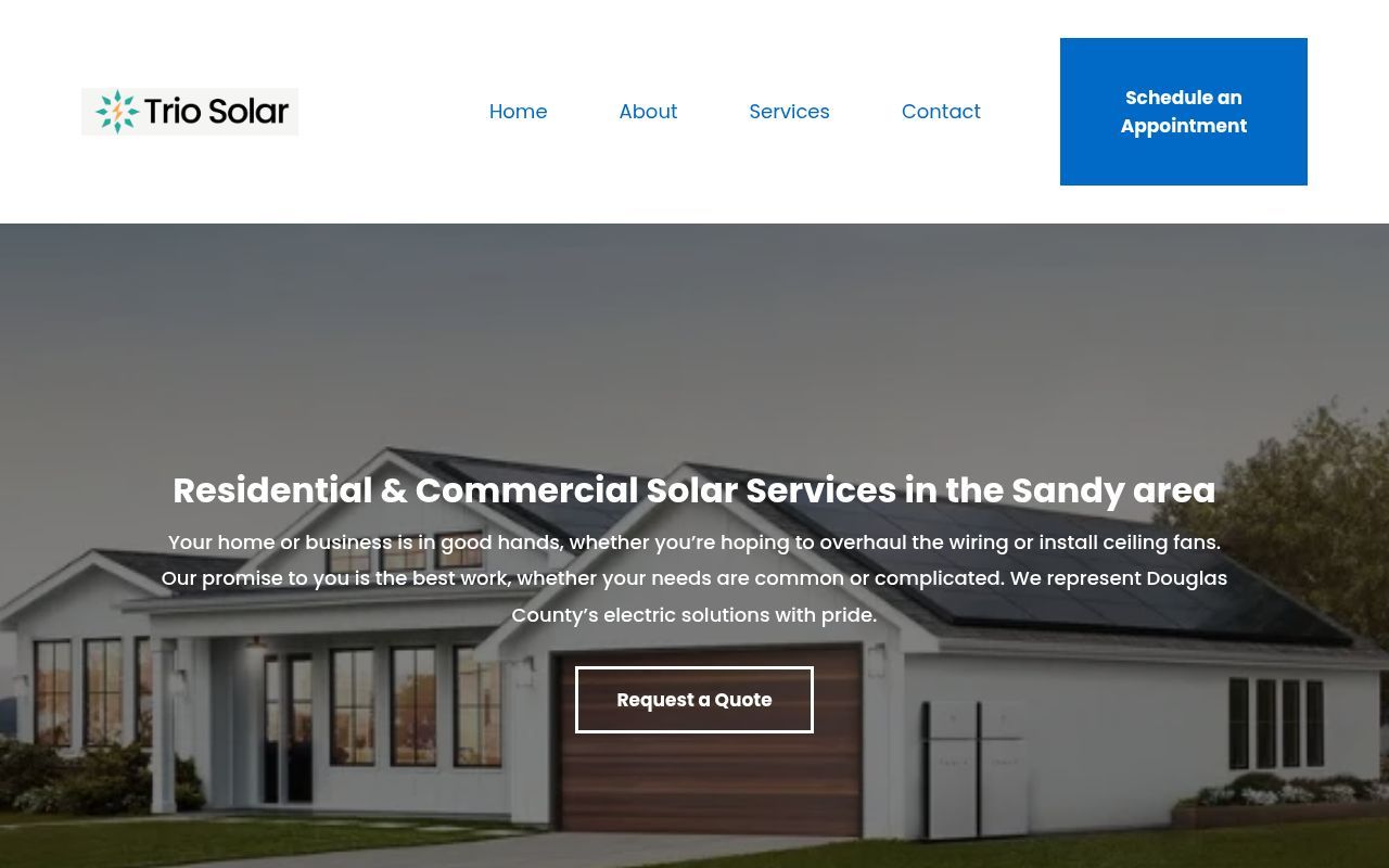 Homepage screenshot of triohome.servicesstars.org