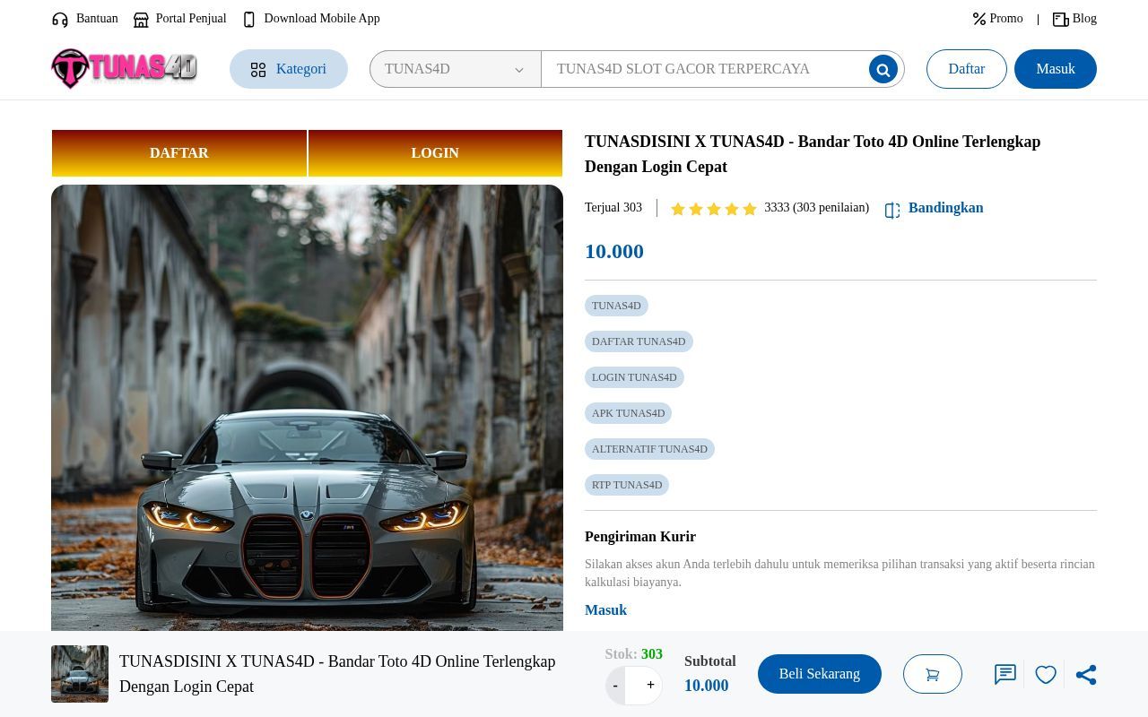 Homepage screenshot of tunasdisini.com