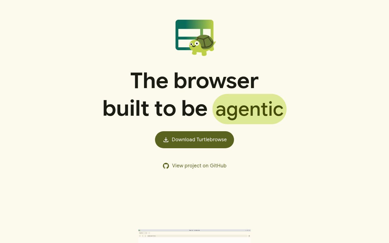 Homepage screenshot of turtlebrowse.ingstudios.dev