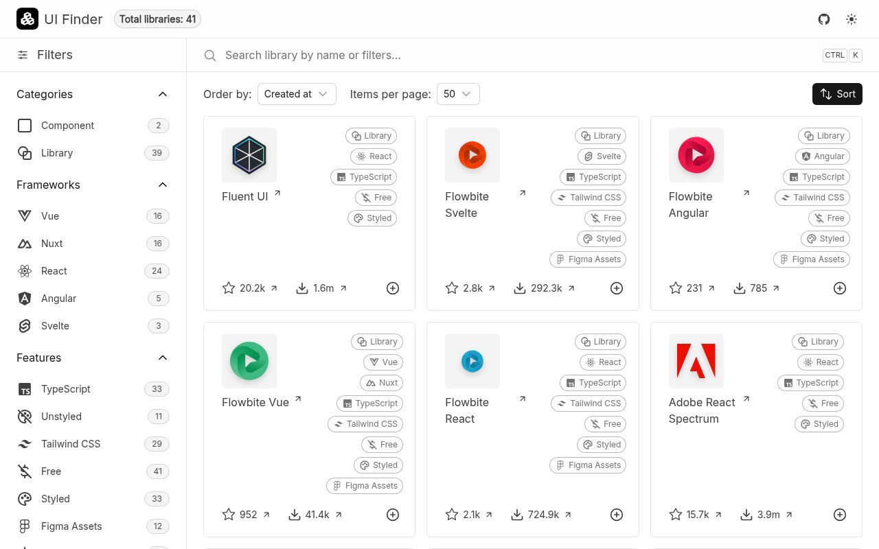 Homepage screenshot of ui-finder-dev.vercel.app