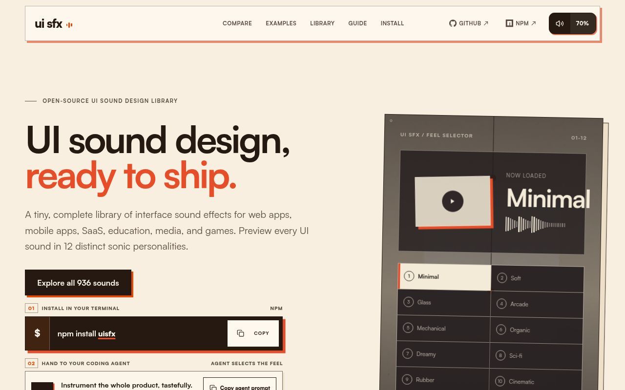 Homepage screenshot of uisfx.com