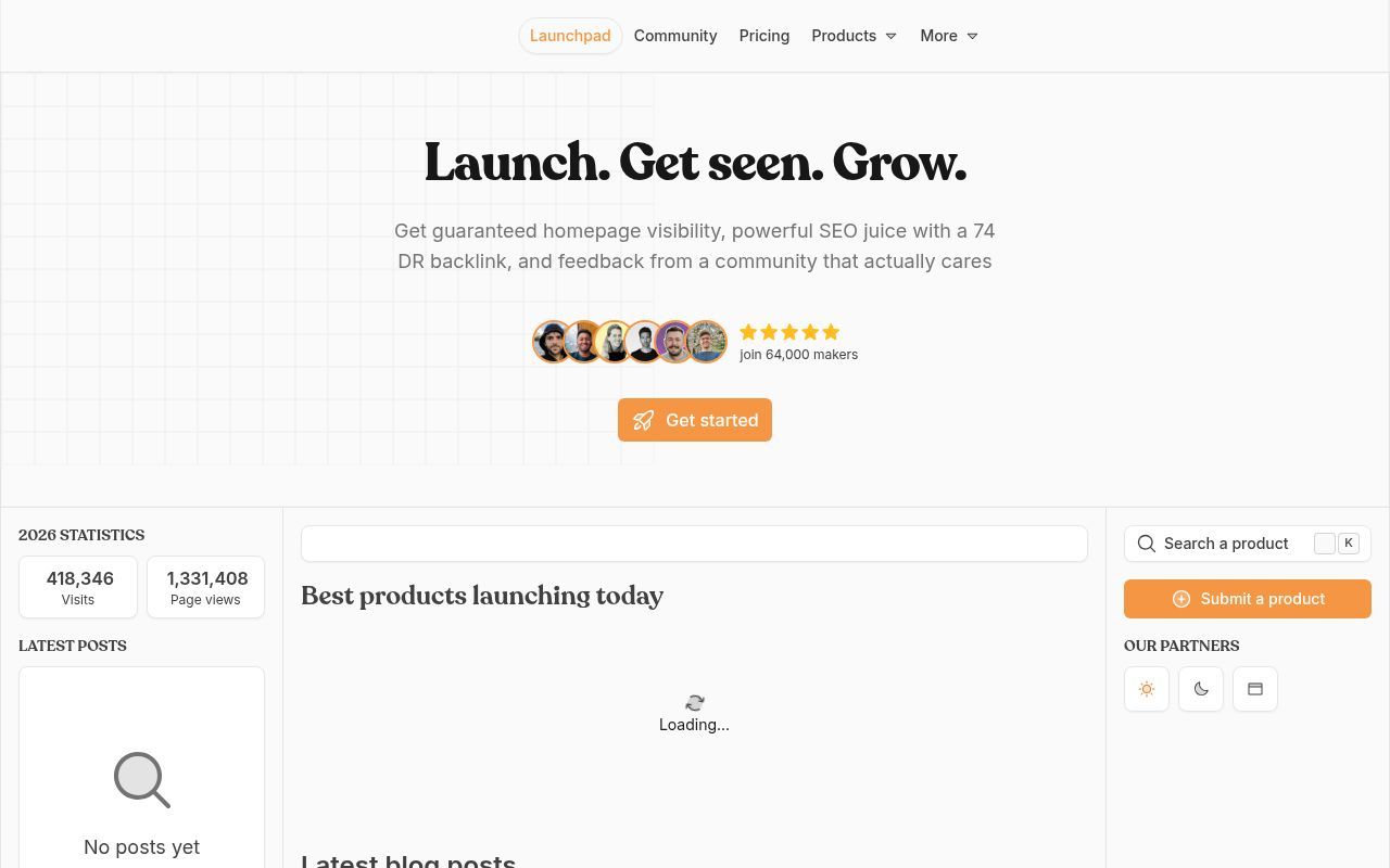 Homepage screenshot of uneed.best
