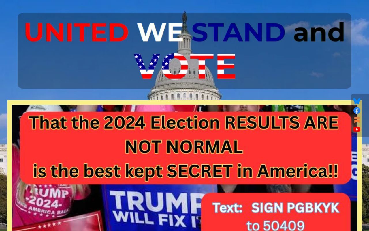 Homepage screenshot of unitedwestand.vote