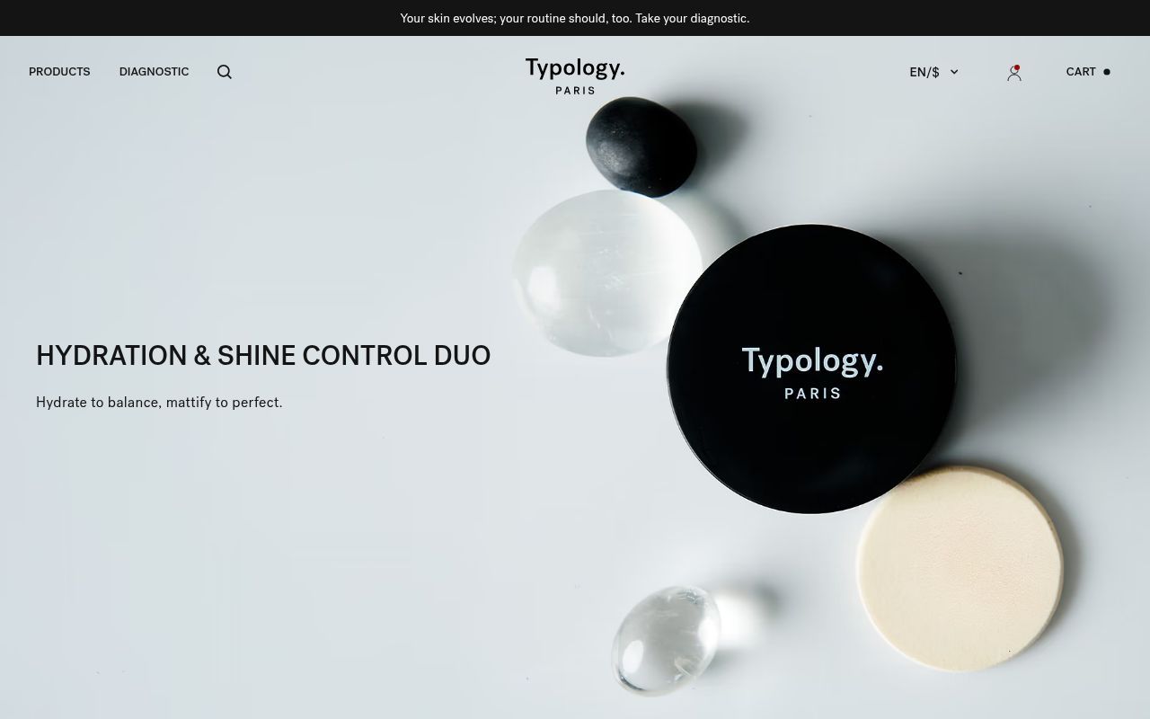 Homepage screenshot of us.typology.com