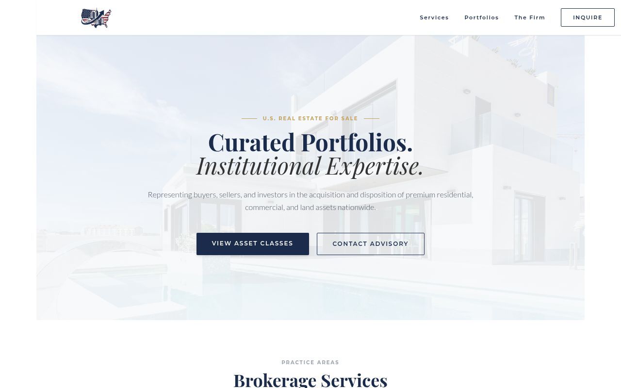 Homepage screenshot of usreforsale.com