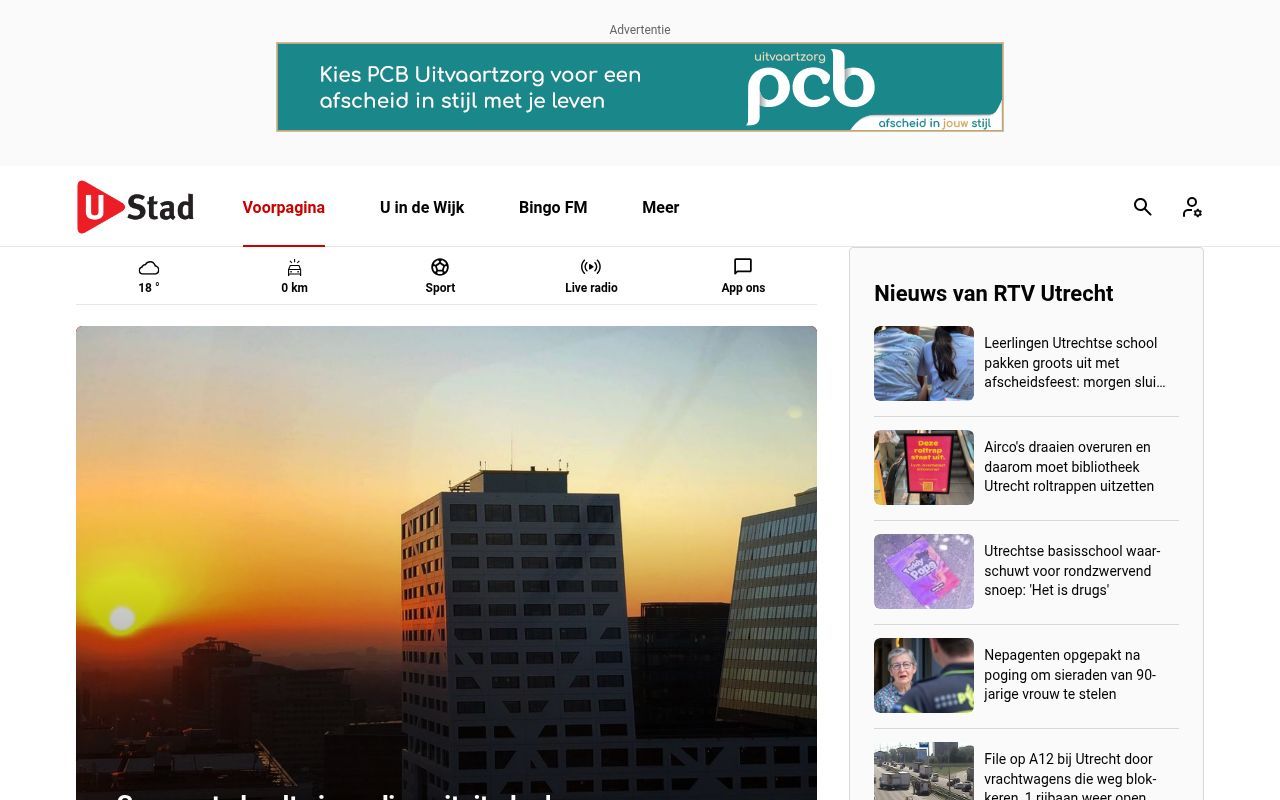 Homepage screenshot of ustad.nl