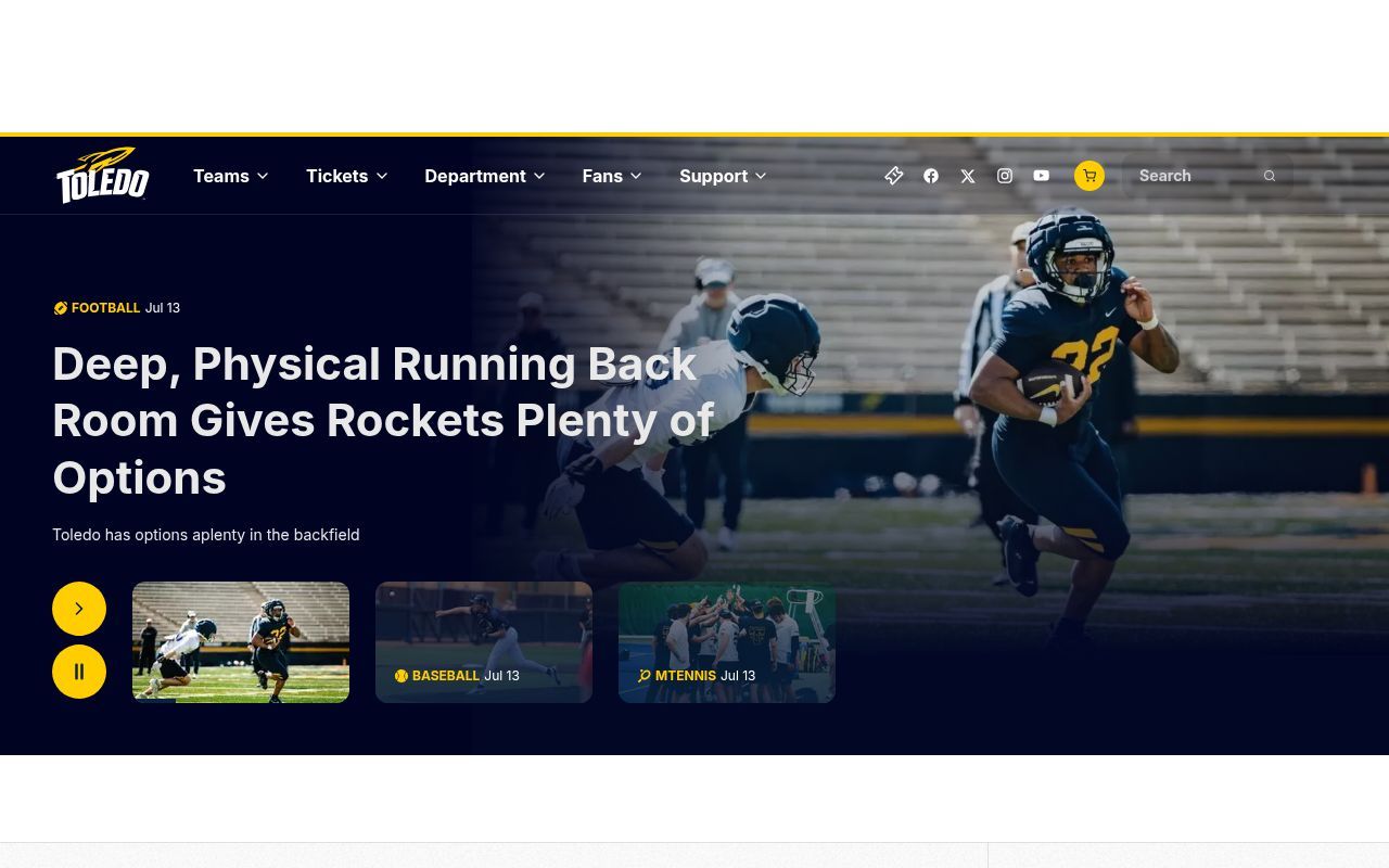 Homepage screenshot of utrockets.com