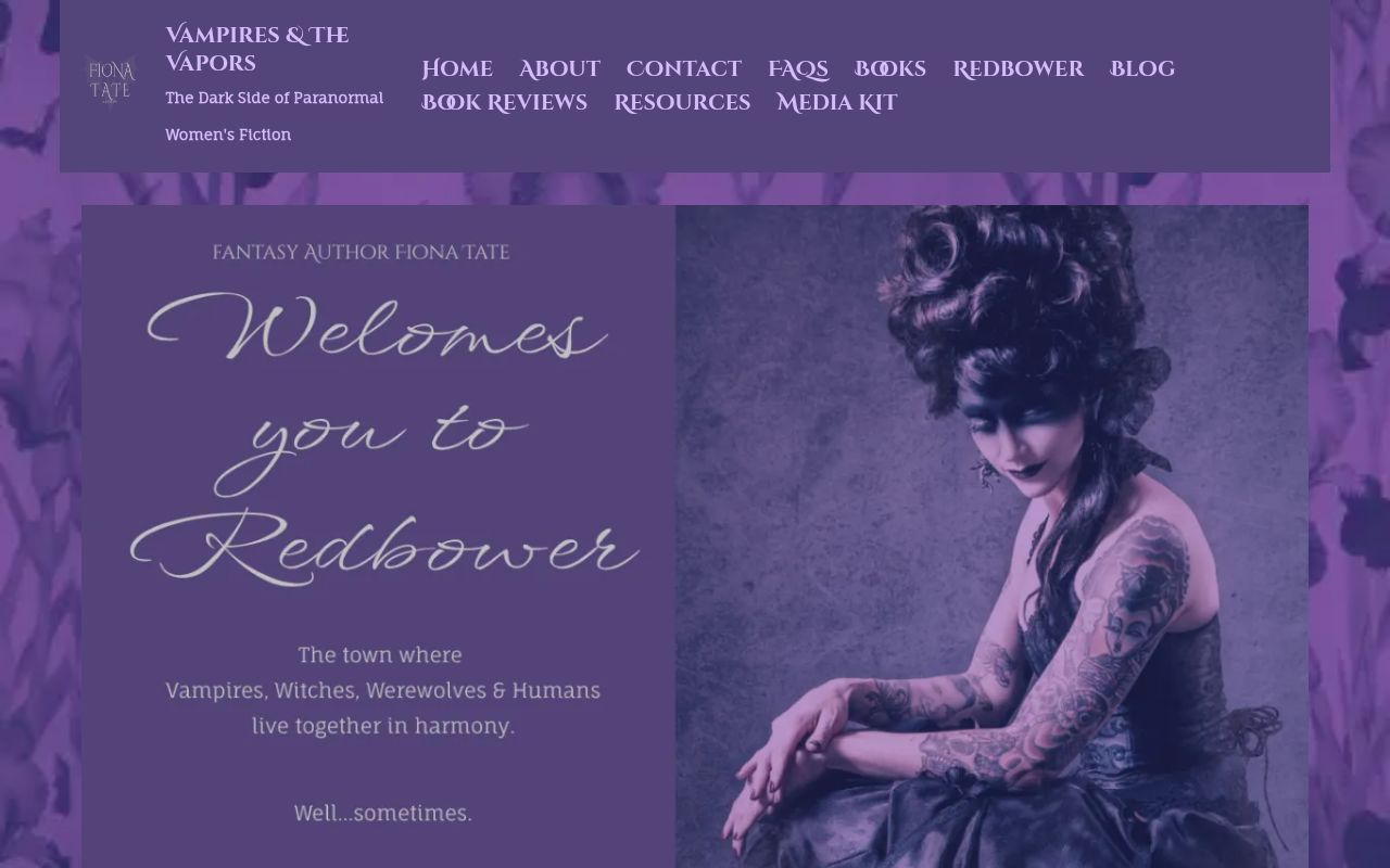 Homepage screenshot of vampiresandthevapors.com