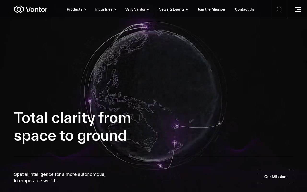 Homepage screenshot of vantor.com