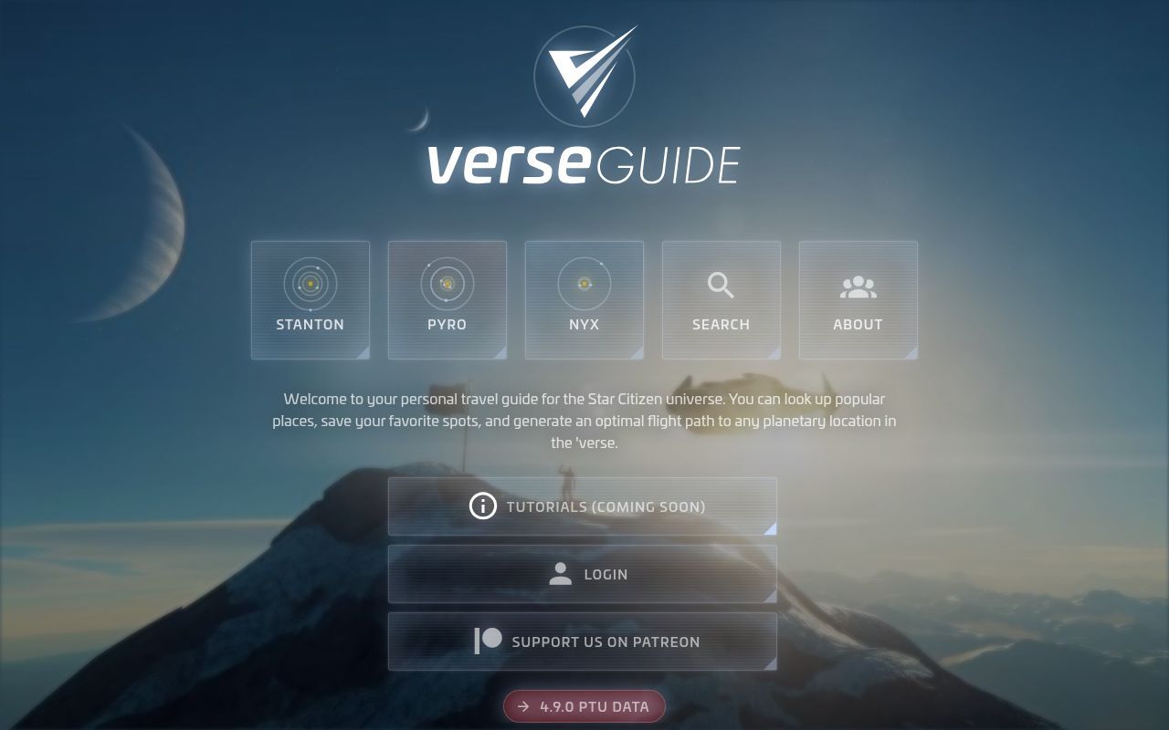 Homepage screenshot of verseguide.com