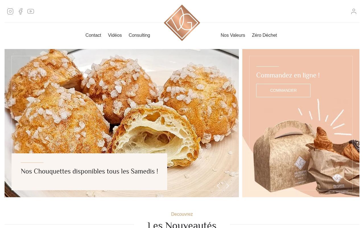 Homepage screenshot of vgpatisserie.fr