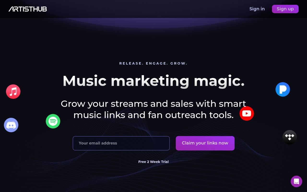 Homepage screenshot of vibe.to