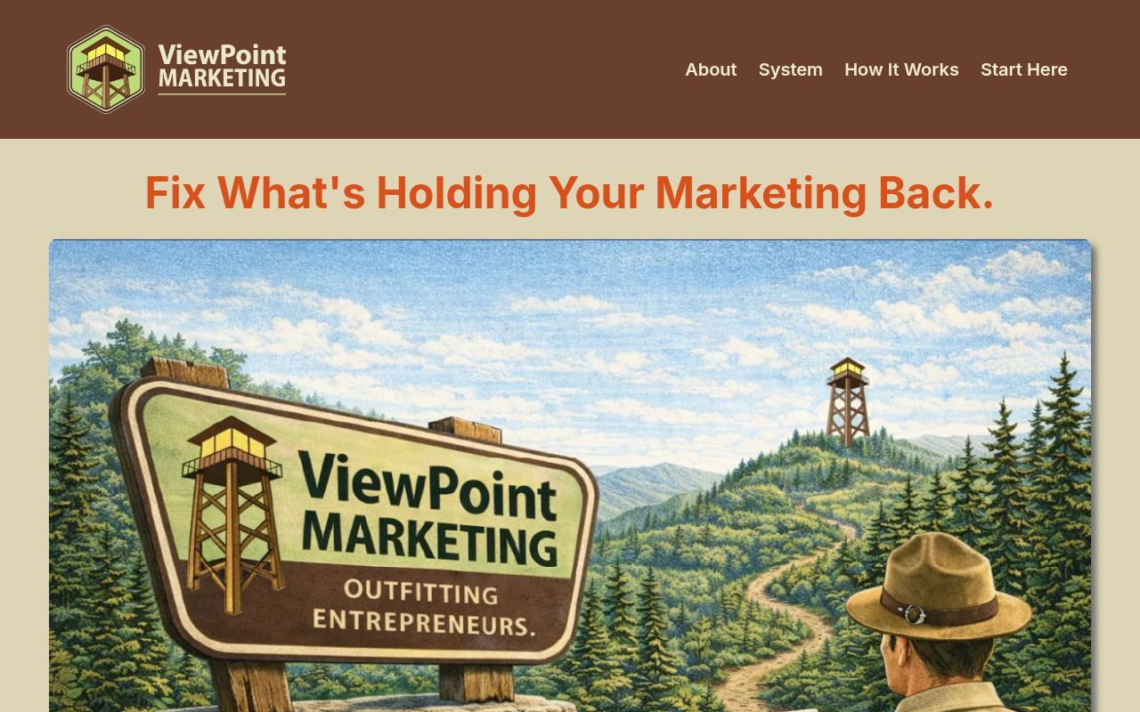 Homepage screenshot of viewpointmarketing.ca