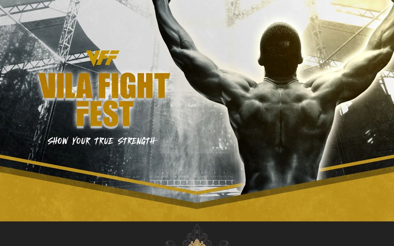 Homepage screenshot of vilafightfest.com