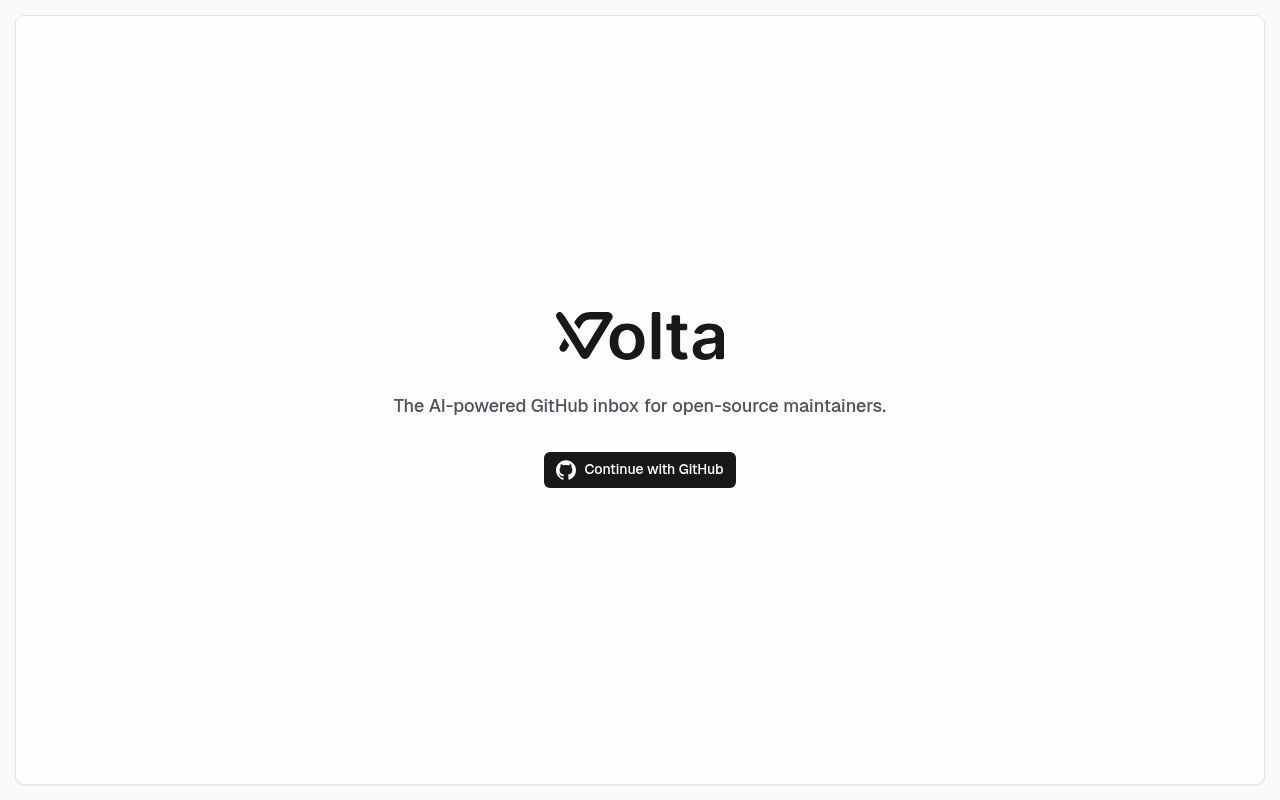 Homepage screenshot of volta.net