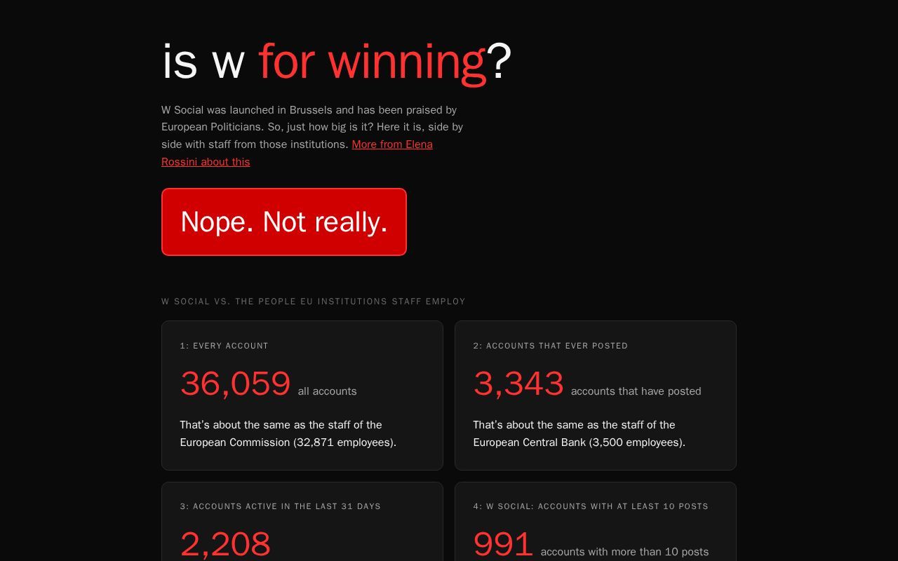Homepage screenshot of w-for-winning-questionmark.playground.54gradsoftware.de