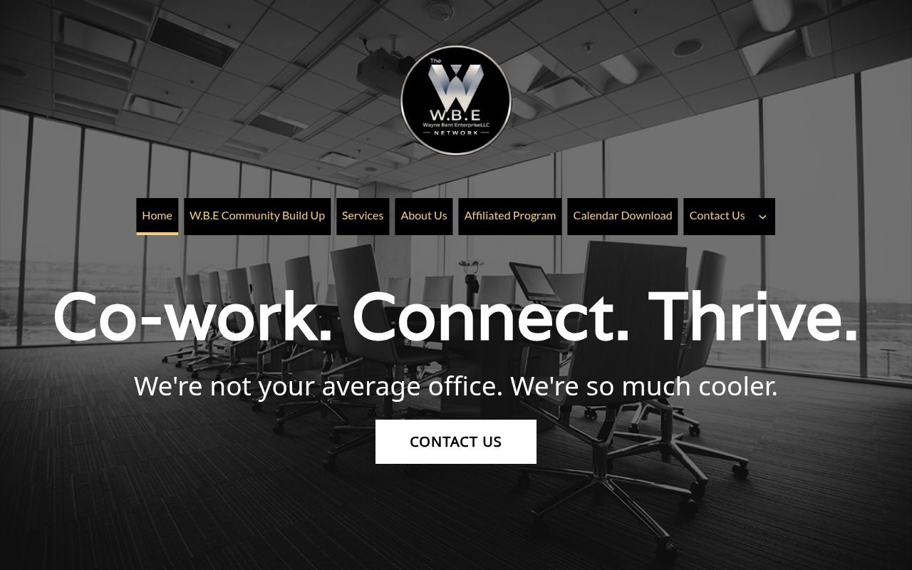 Homepage screenshot of wbenterprises.org