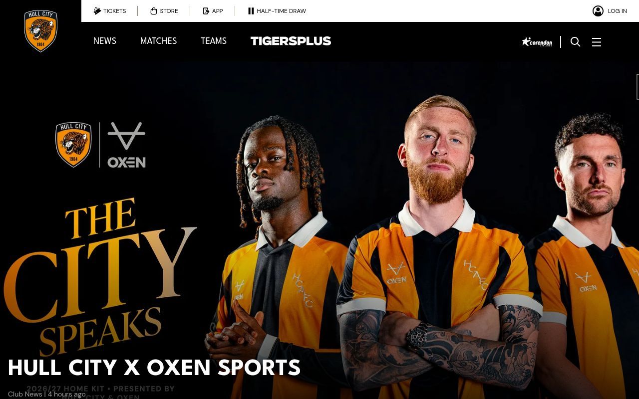 Homepage screenshot of wearehullcity.co.uk