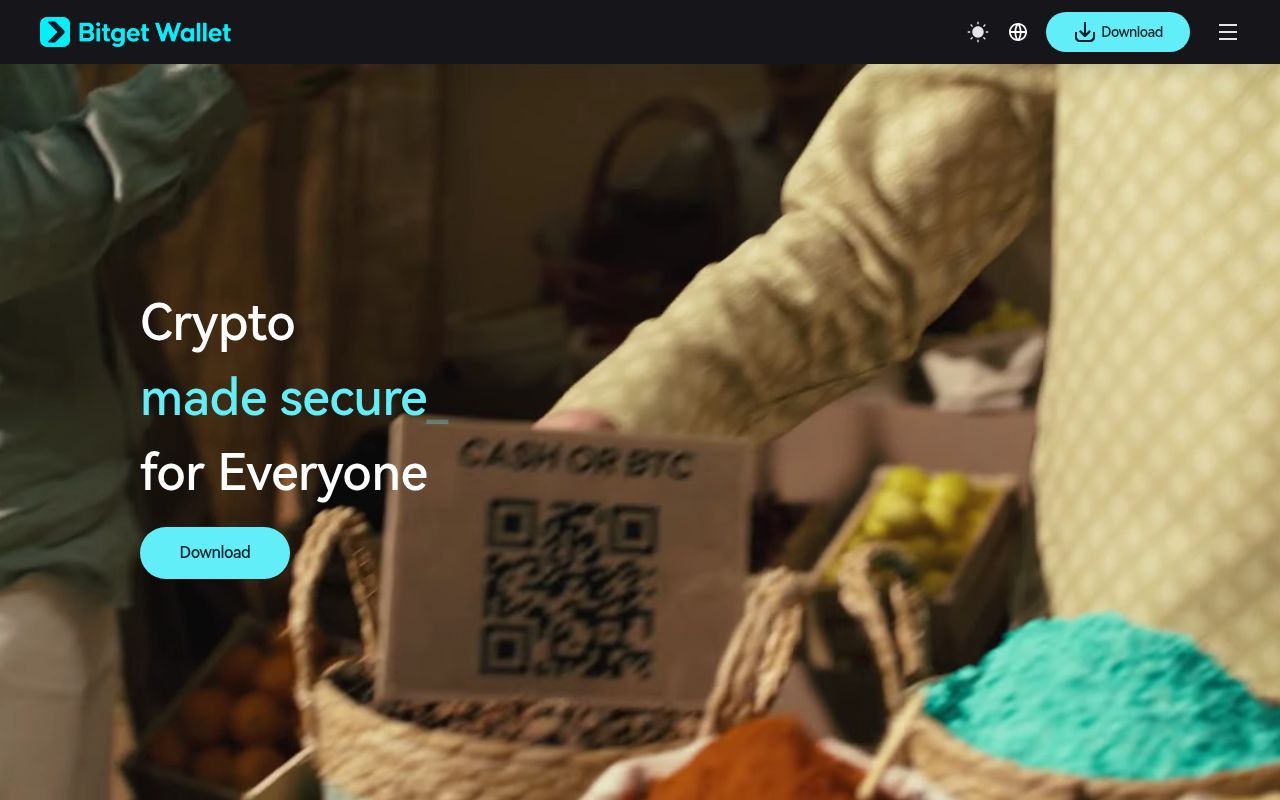 Homepage screenshot of web3.bitget.com