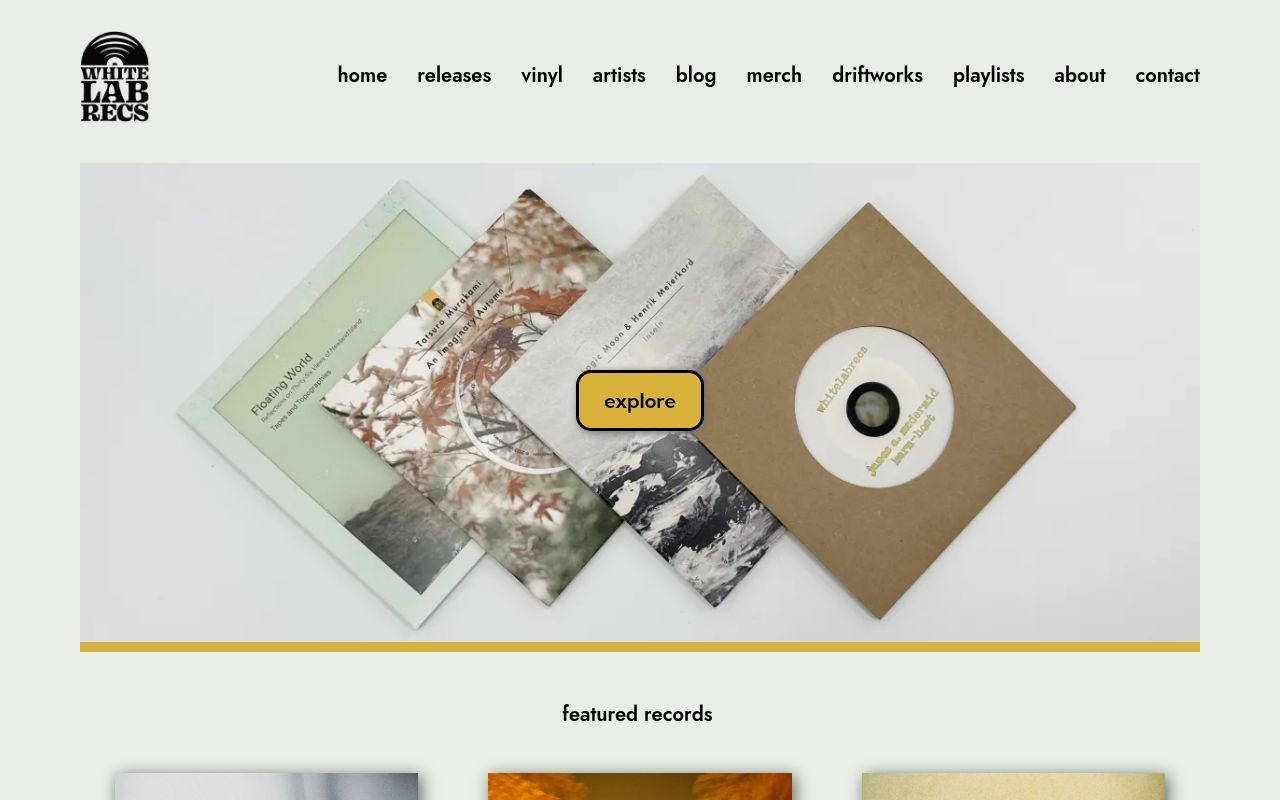 Homepage screenshot of whitelabrecs.com