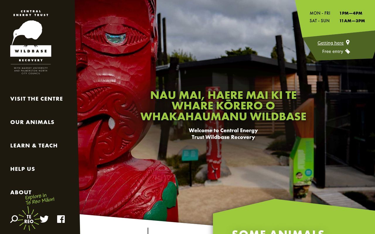 Homepage screenshot of wildbaserecovery.co.nz