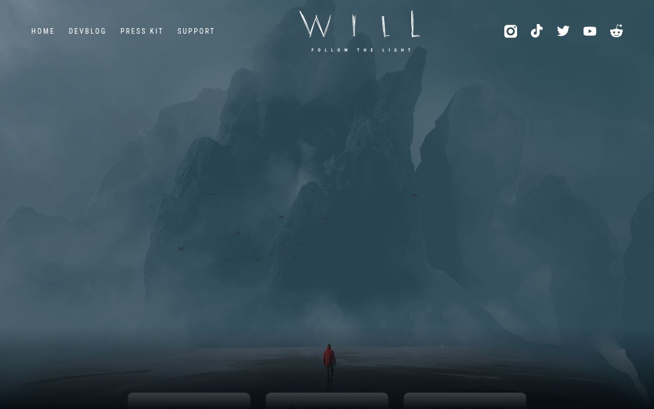 Homepage screenshot of will.game