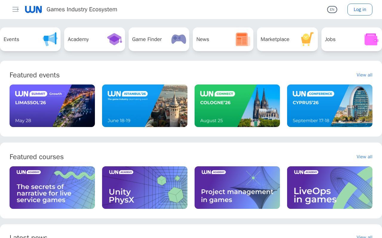 Homepage screenshot of wnhub.io