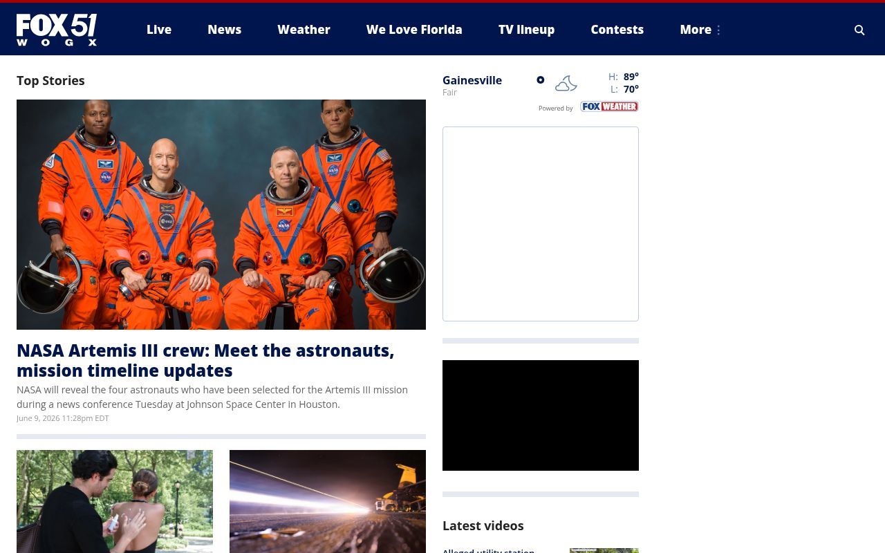 Homepage screenshot of wogx.com
