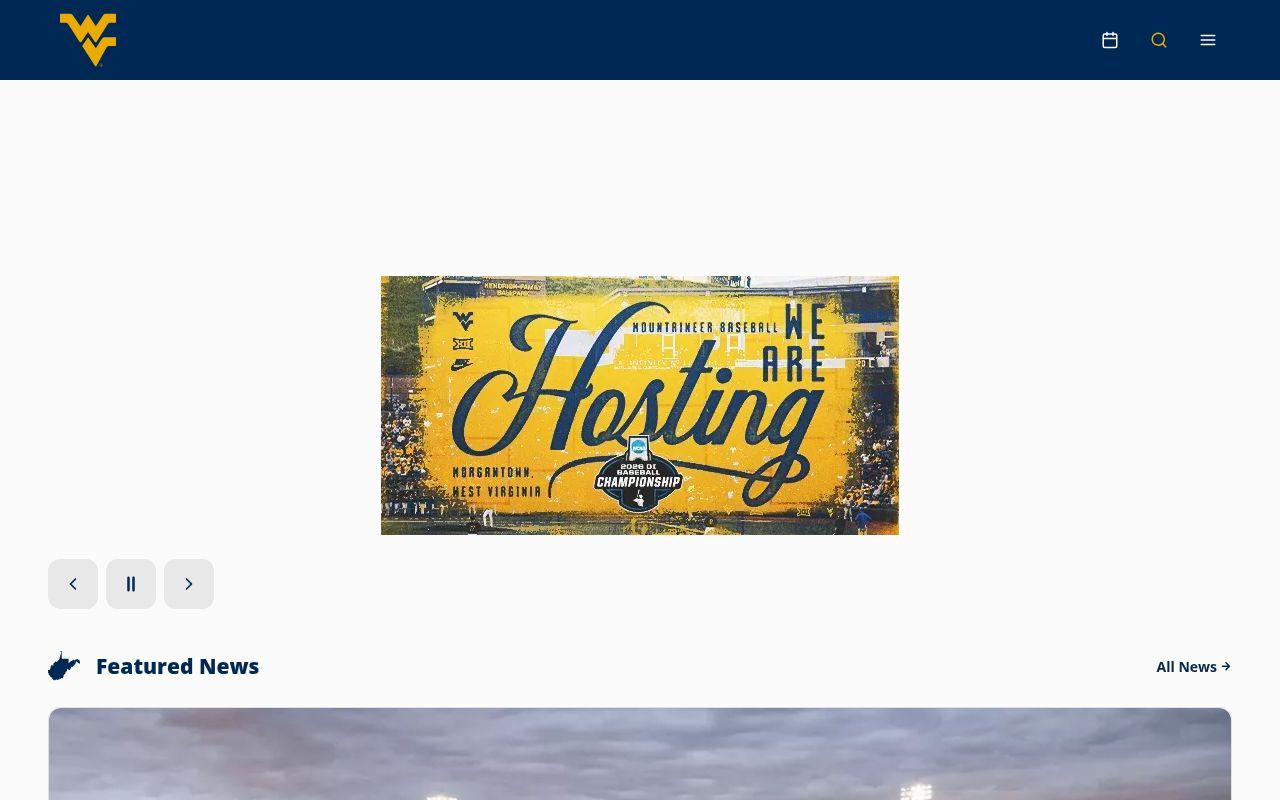 Homepage screenshot of wvusports.com