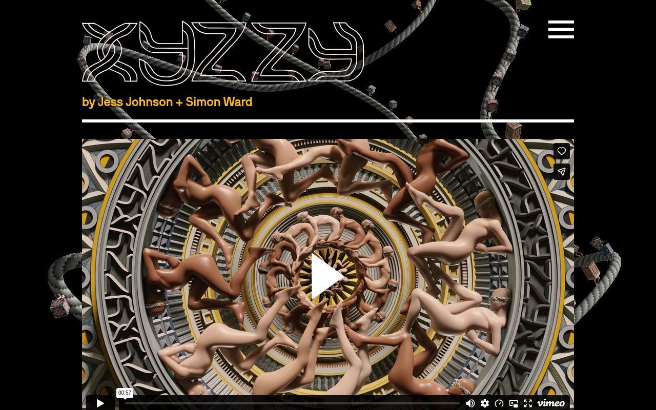 Homepage screenshot of xyzzy.film