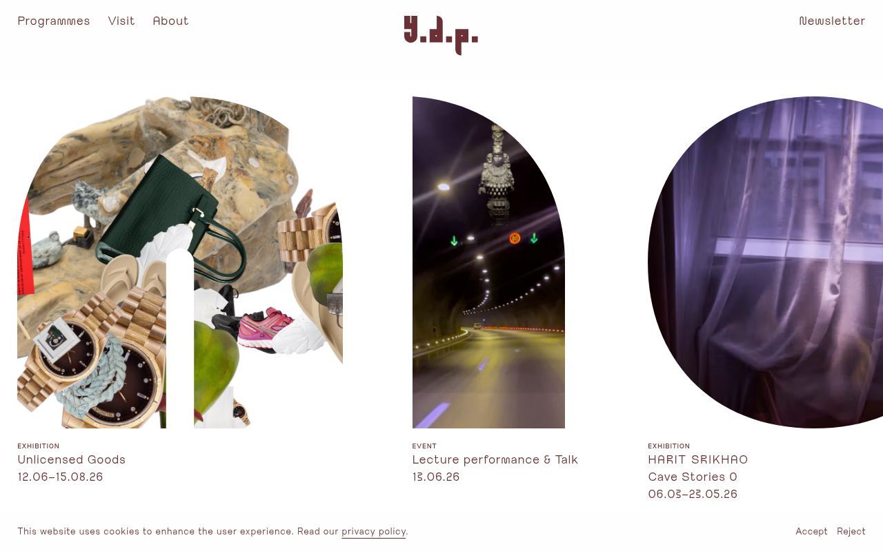 Homepage screenshot of ydp.co
