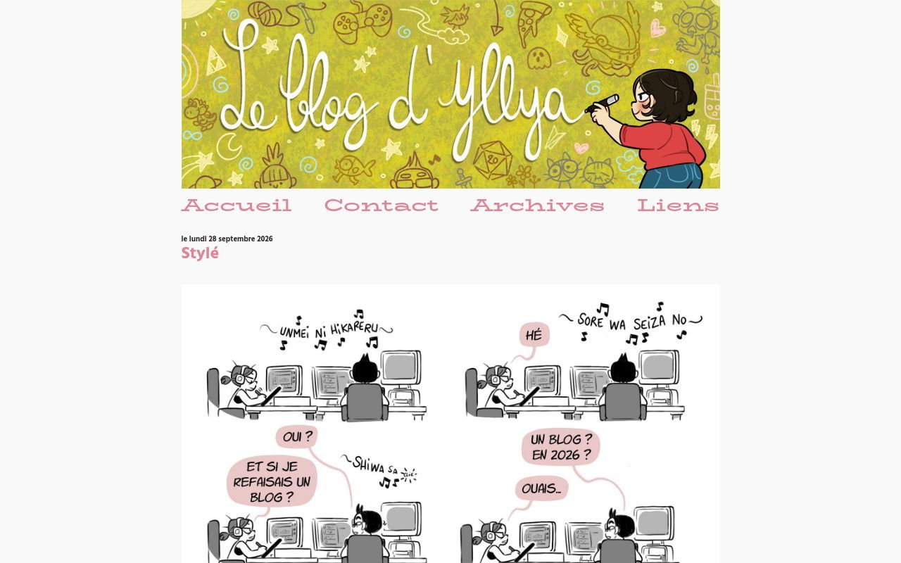 Homepage screenshot of yllya.net