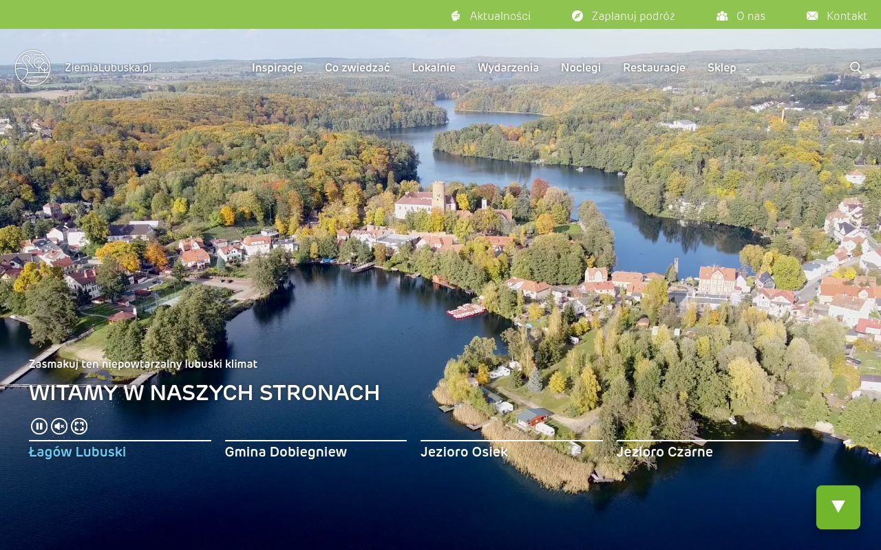 Homepage screenshot of ziemialubuska.pl
