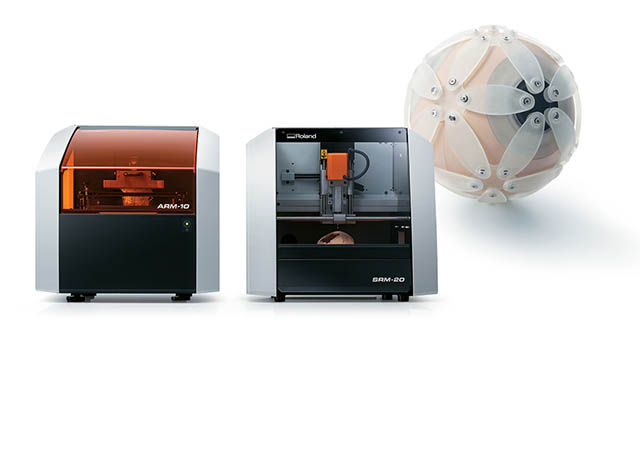 2014 Roland continues to be at the forefront of 3D fabrication with the monoFab™ series ARM-10 3D printer and SRM-20 milling machine, combining the best of additive and subtractive prototyping capabilities.