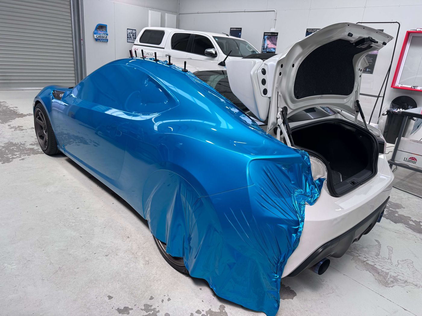 Vehicle wrapping project by Rolleston Tinting