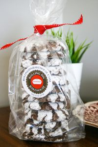 Chocolate Crinkle Cookies in Packaging