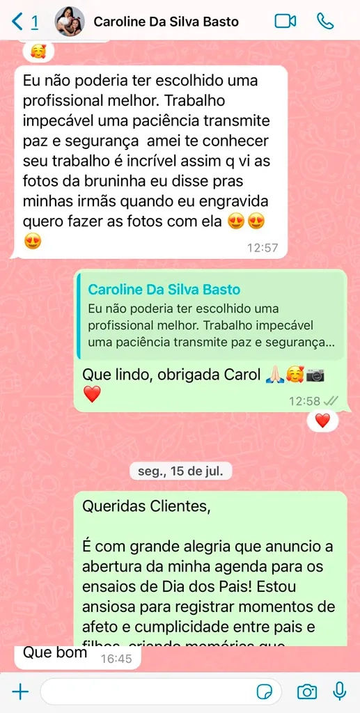 depoimento 1 ensaio newborn