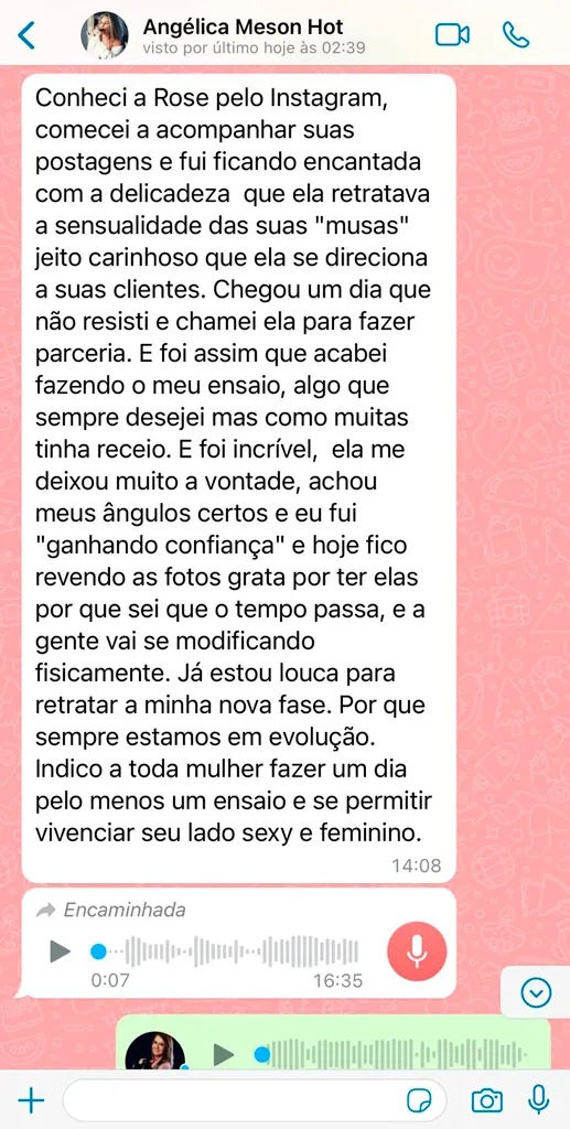 depoimento 1 ensaio newborn